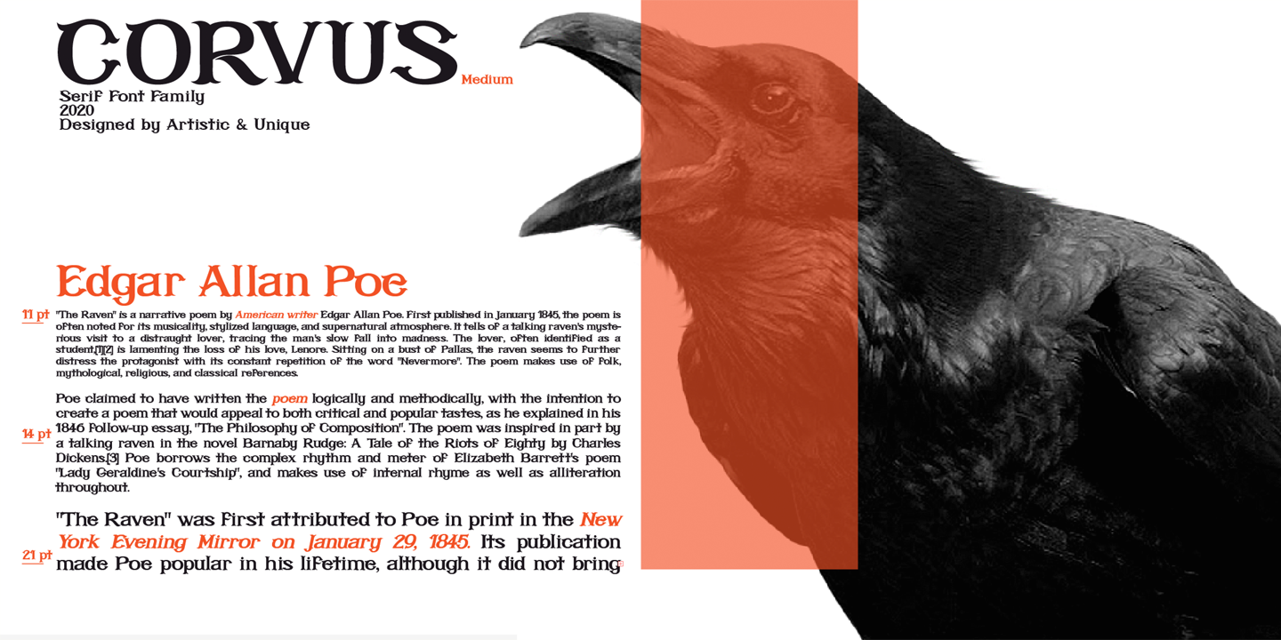 Corvus: pobierz czcionkę i zainstaluj ją na stronie internetowej i ...