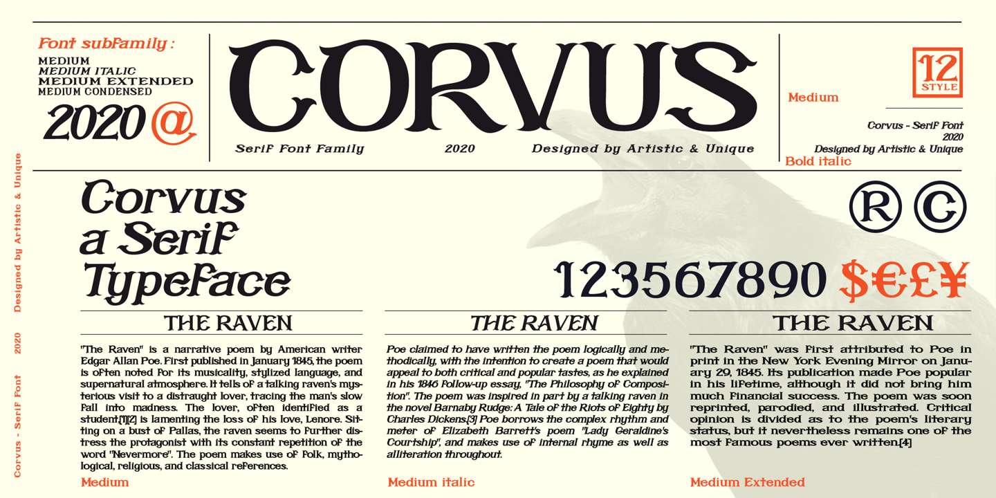 Corvus Java Corvus: pobierz czcionkę i zainstaluj ją na stronie internetowej i ...