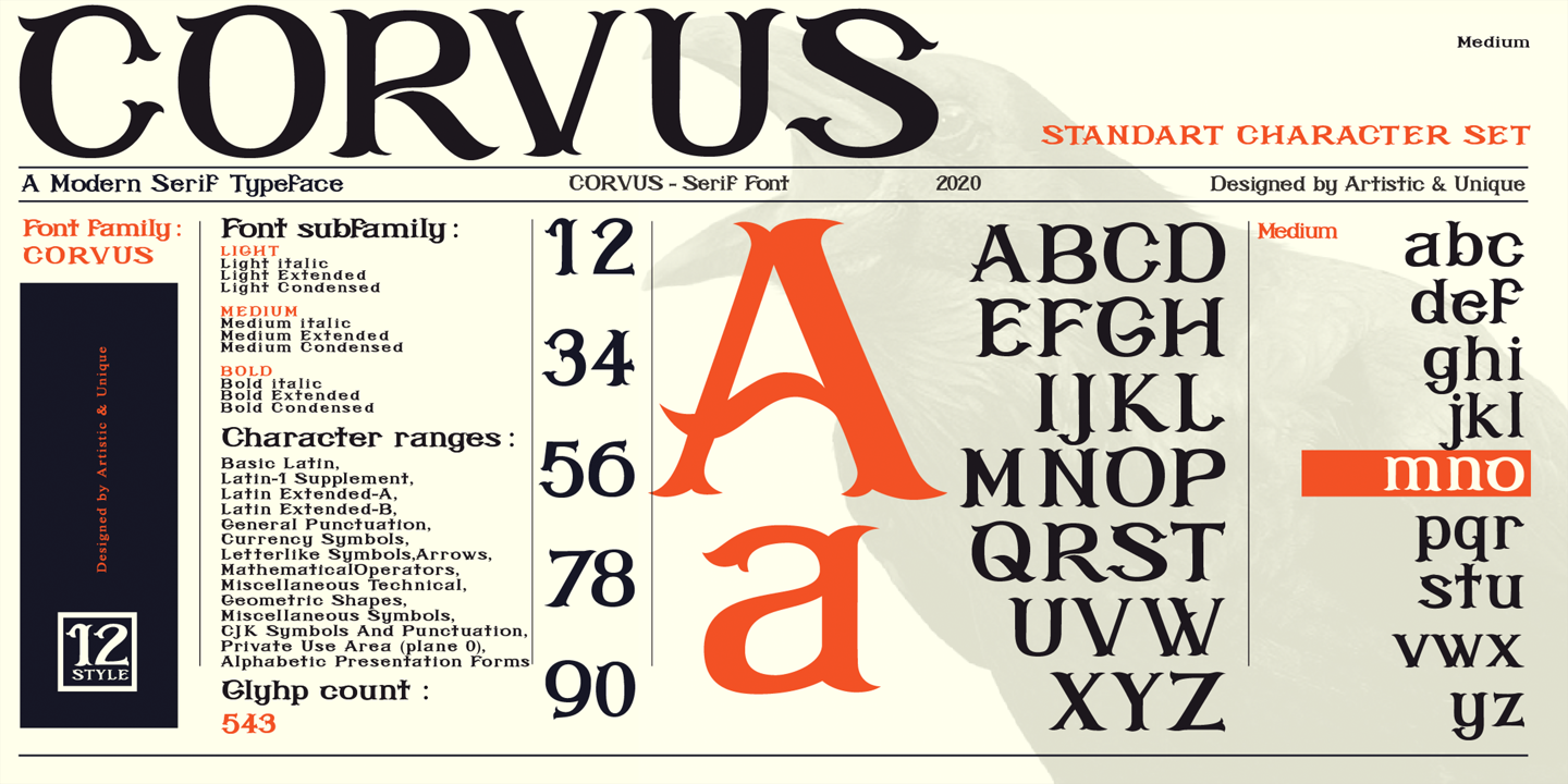 Corvus: pobierz czcionkę i zainstaluj ją na stronie internetowej i ...