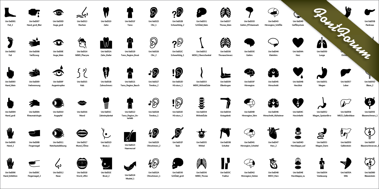 Medical Icons: pobierz czcionkę i zainstaluj ją na stronie internetowej ...