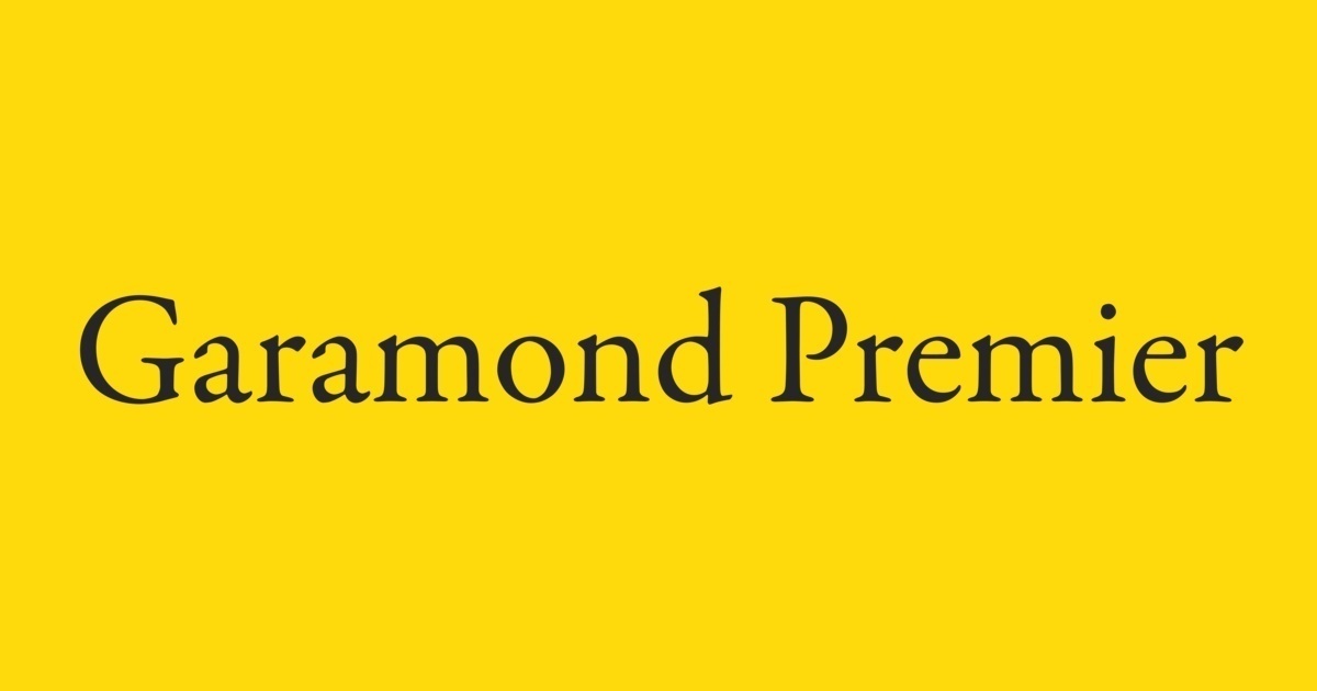 Garamond Premier Pro