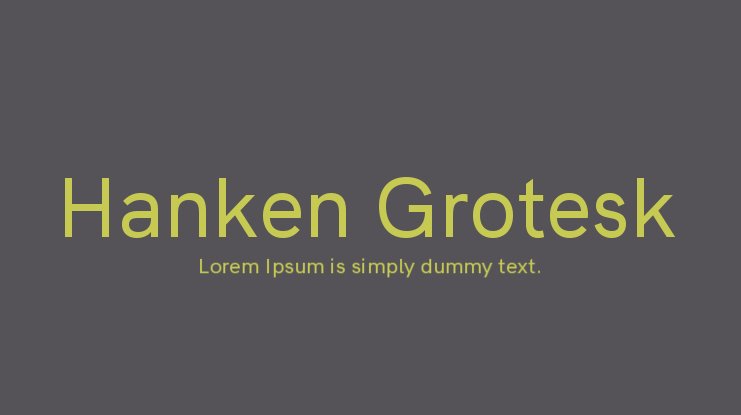 Hanken Grotesk