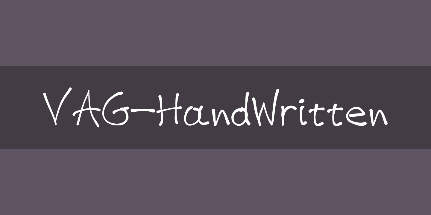 VAG-HandWritten