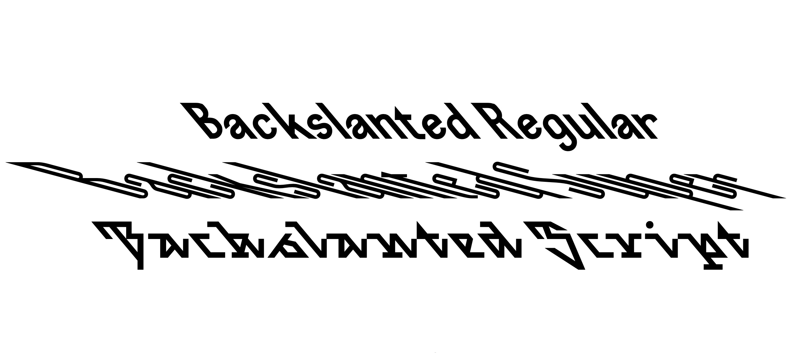 Backslanted
